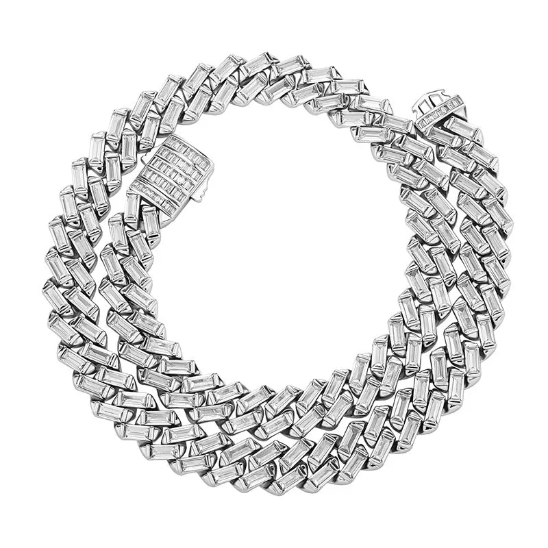 12mm Square Zircon Cuban Necklace