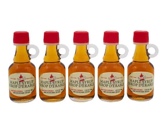 5 X  40 ml Canadian Maple syrup Bottles