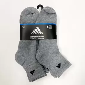 Adidas Men's Cushioned quarter-cut 6 pairs socks