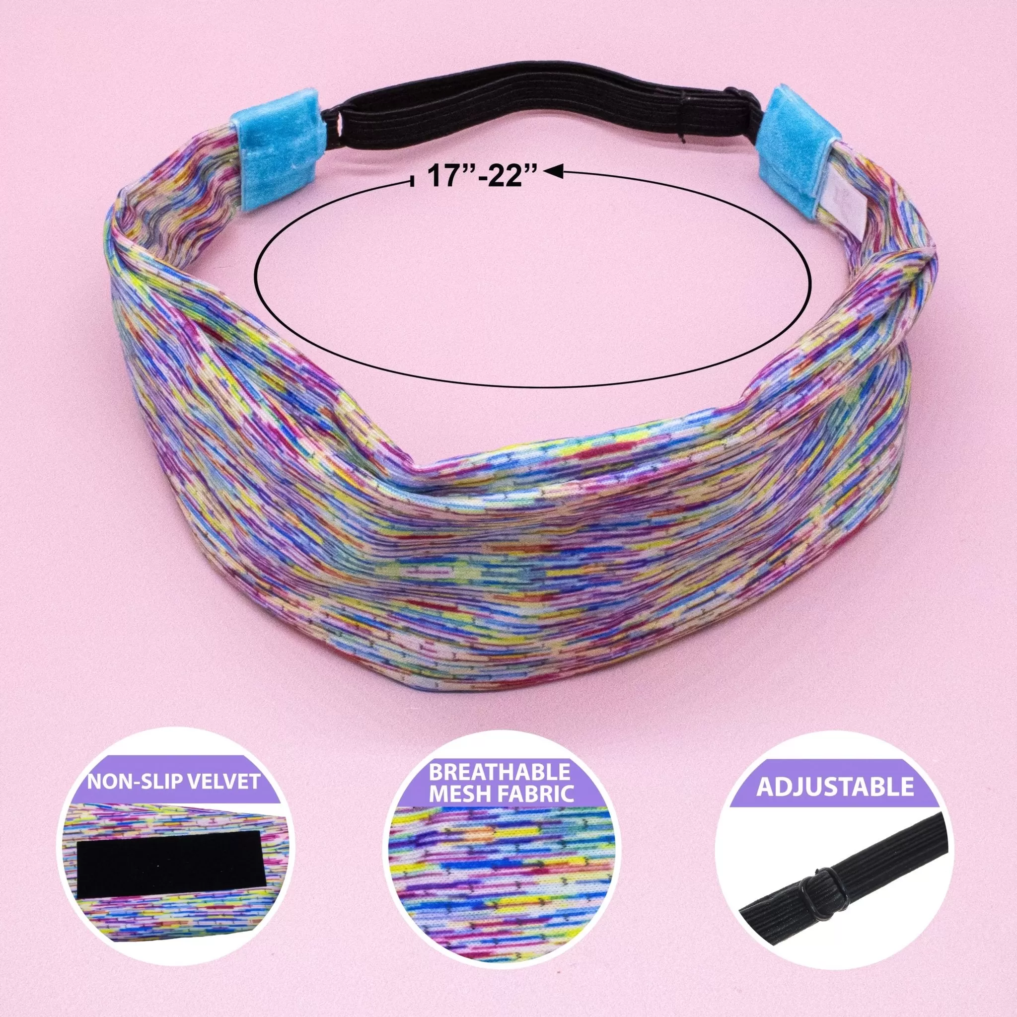 Adjustable No Slip Mesh Sport Headbands