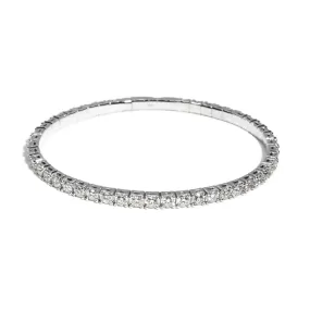 AFJ Diamond Collection  - Flexible Bracelet with Diamonds, White Gold