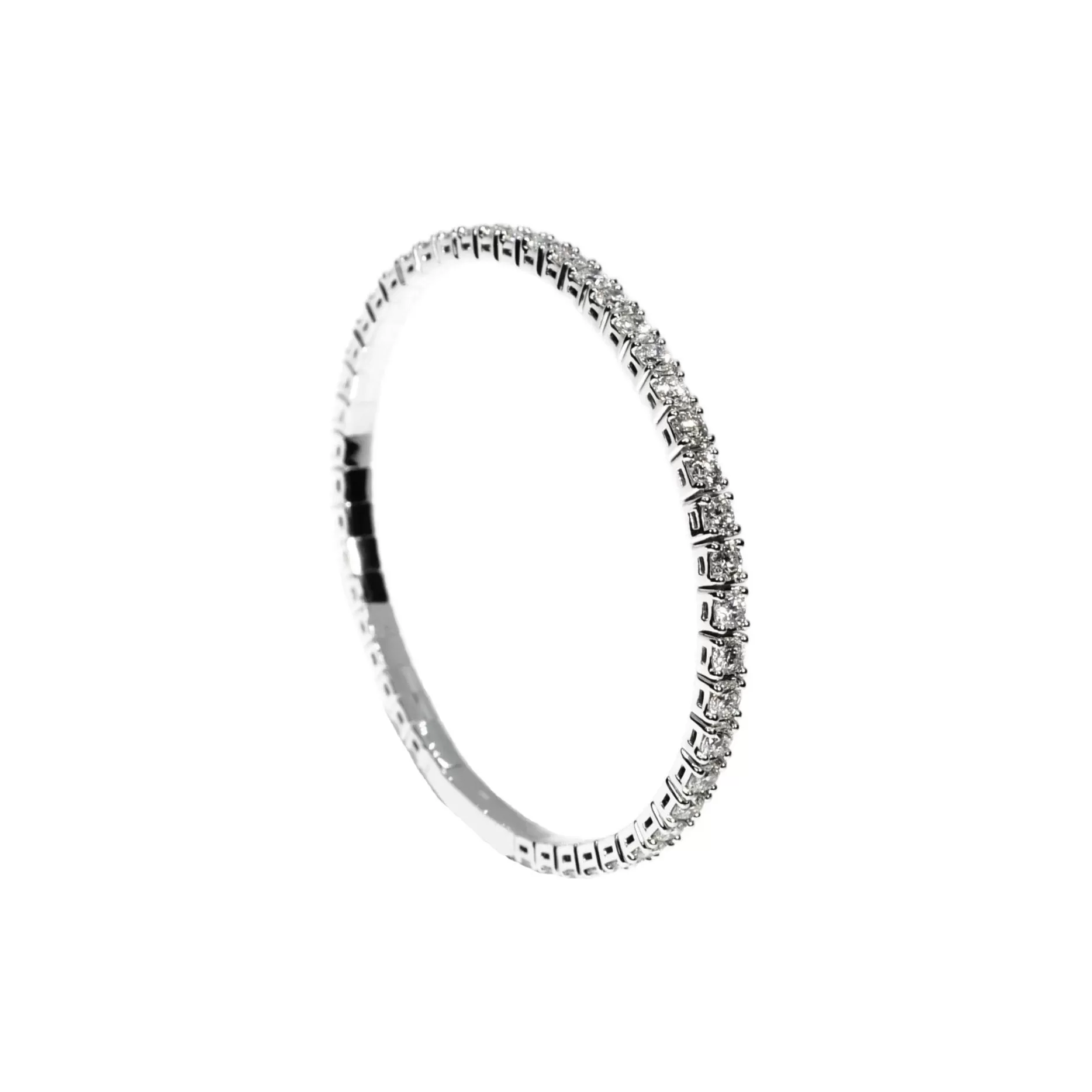 AFJ Diamond Collection  - Flexible Bracelet with Diamonds, White Gold