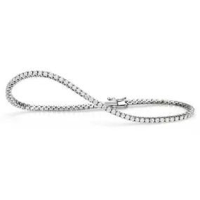 AFJ Diamond Collection - Tennis Bracelet with Diamonds, White Gold