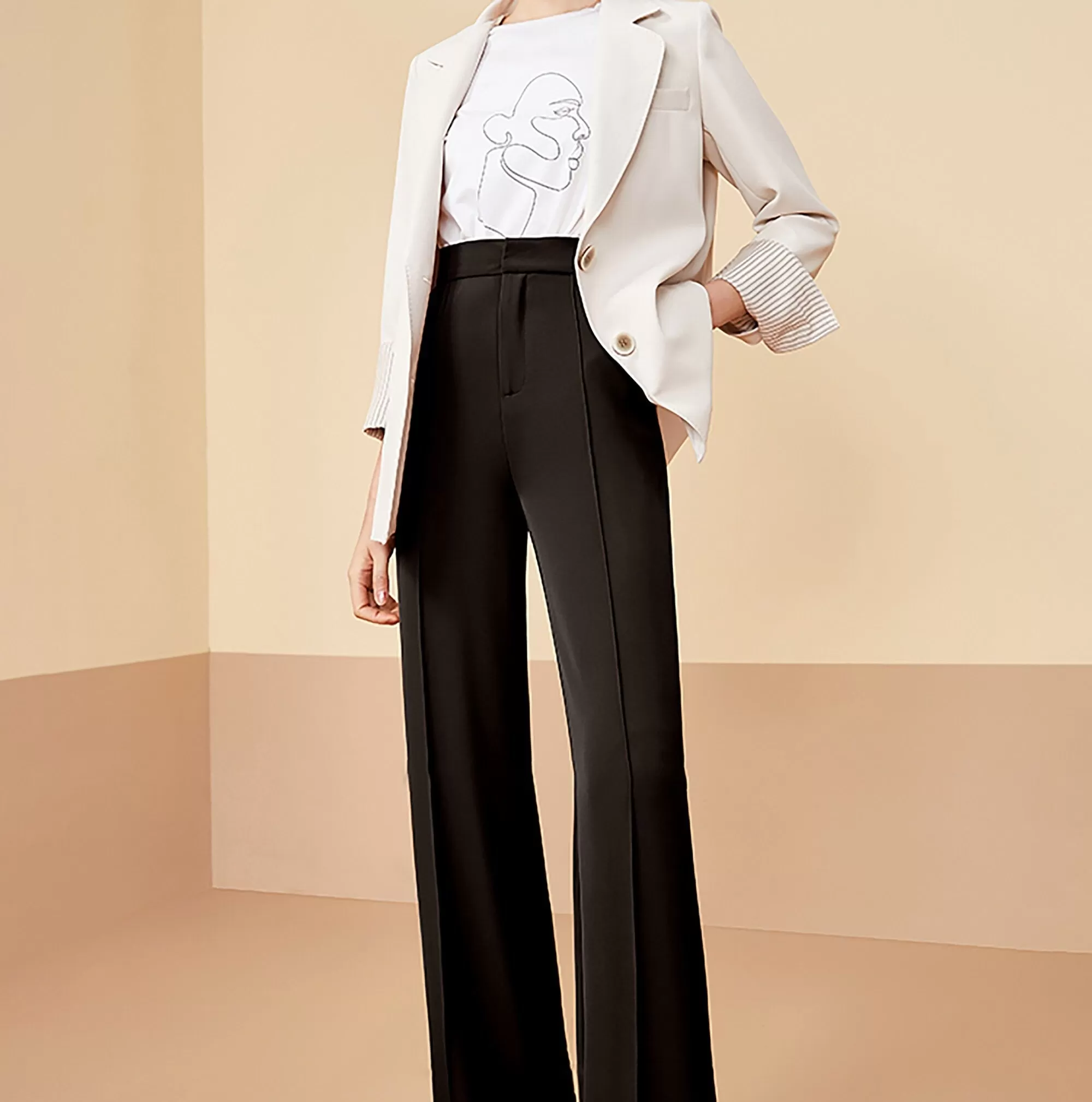 Amy High Waist Wide Leg Pants