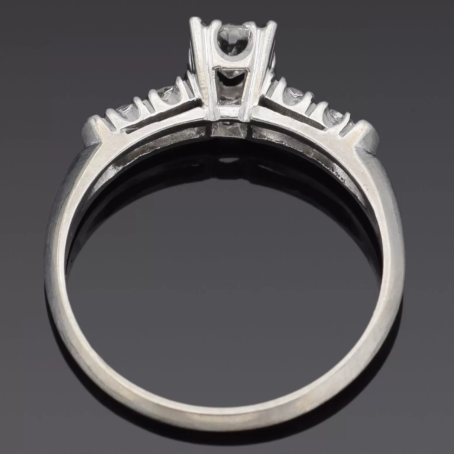 Antique Platinum 0.45 TCW Diamond Band Ring