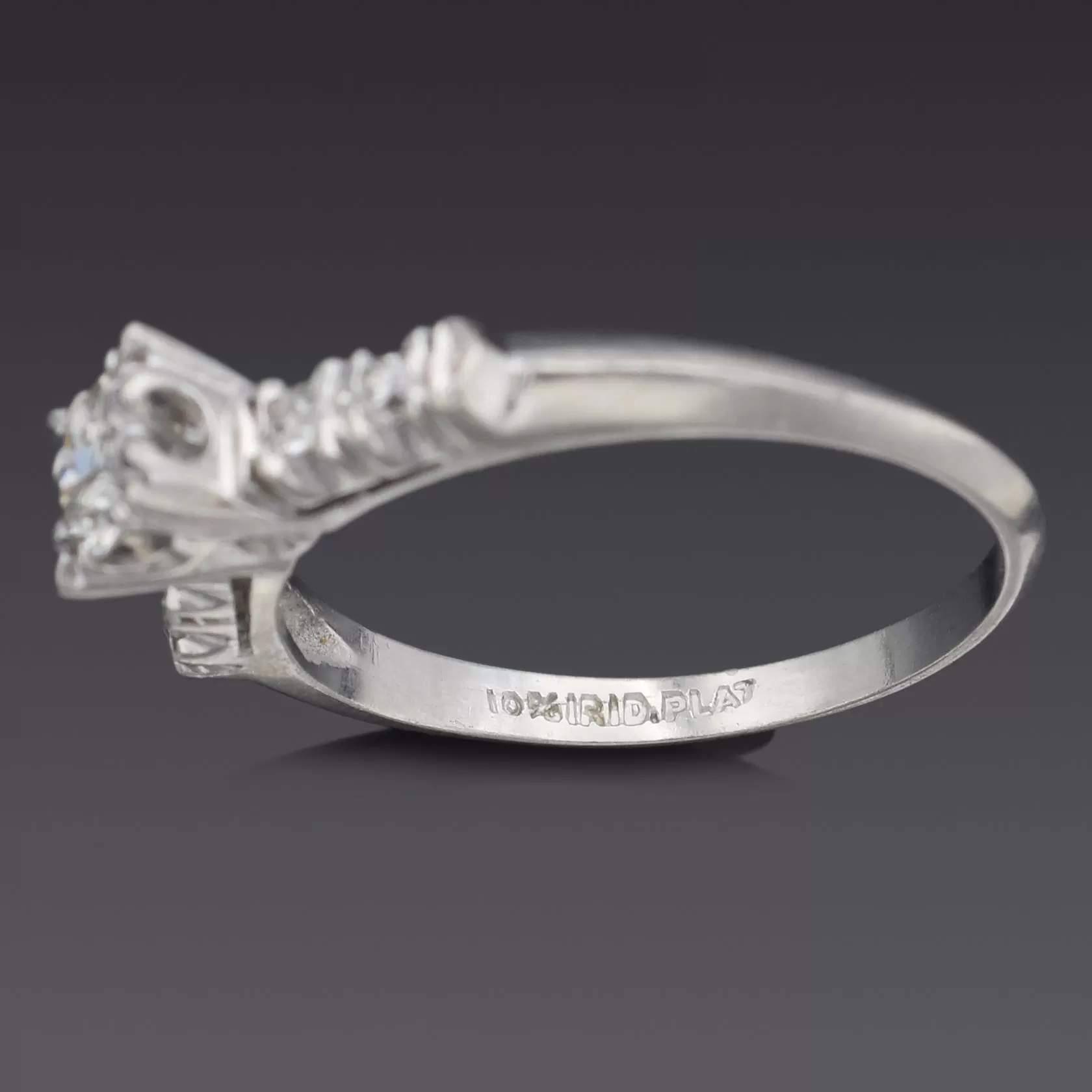 Antique Platinum 0.45 TCW Diamond Band Ring