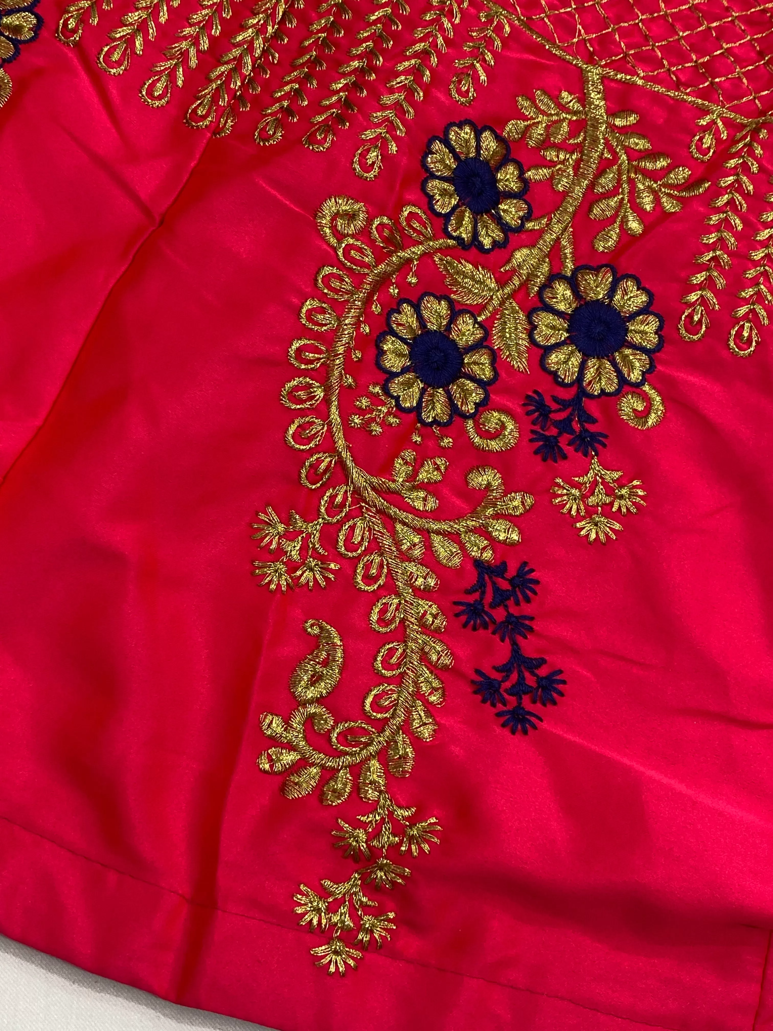 Appealing Pink Color Heavy Embroidery Work Lehenga Choli With Dupatta