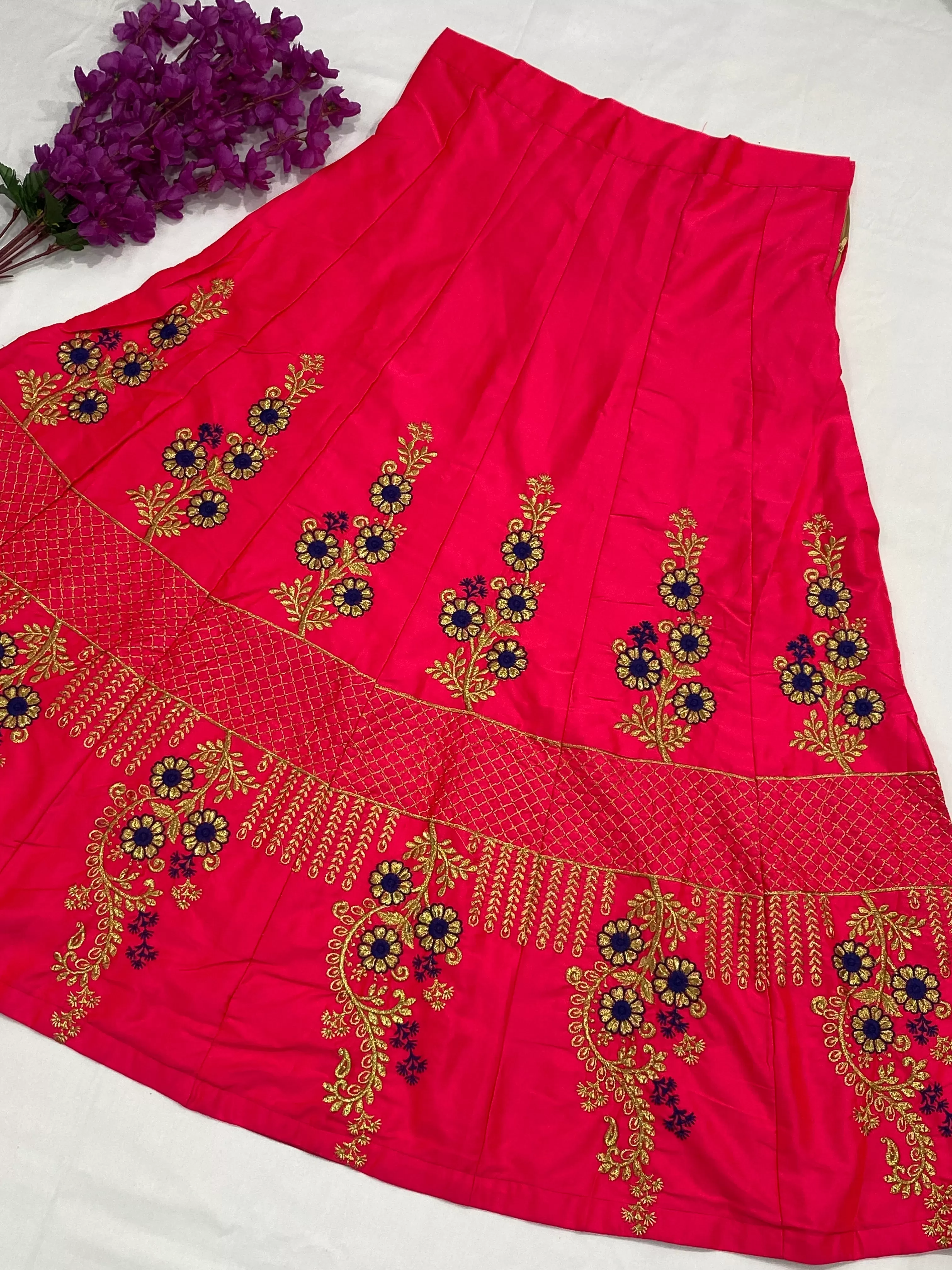 Appealing Pink Color Heavy Embroidery Work Lehenga Choli With Dupatta