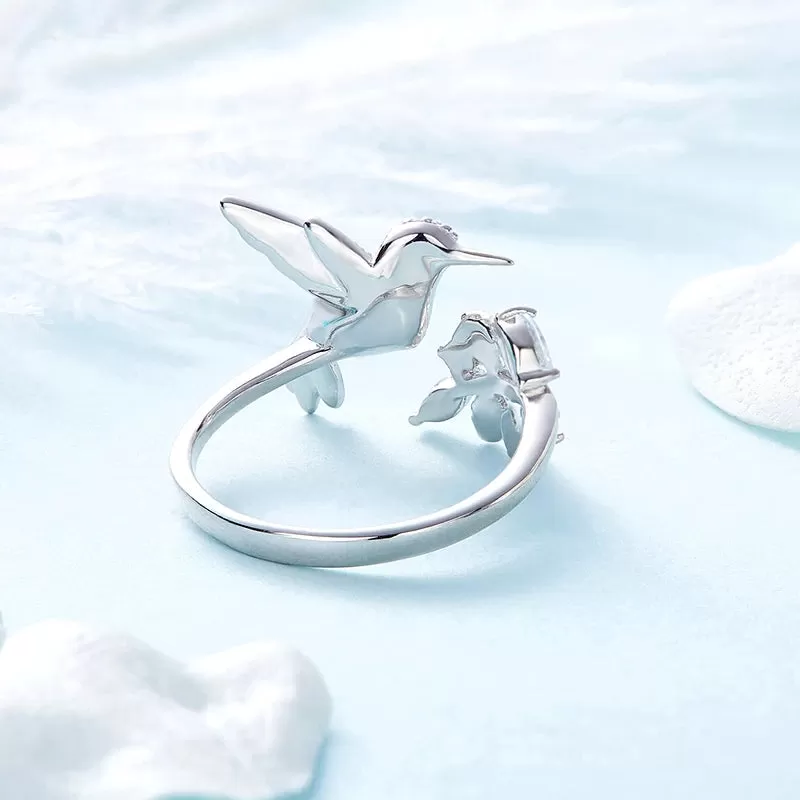 Beautiful Bird Adjustable RIng In Sterling Silver