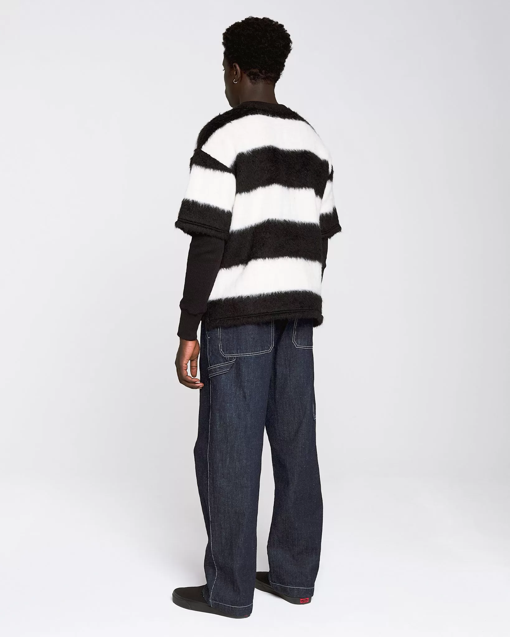 Big T Mohair Stripes Black/White