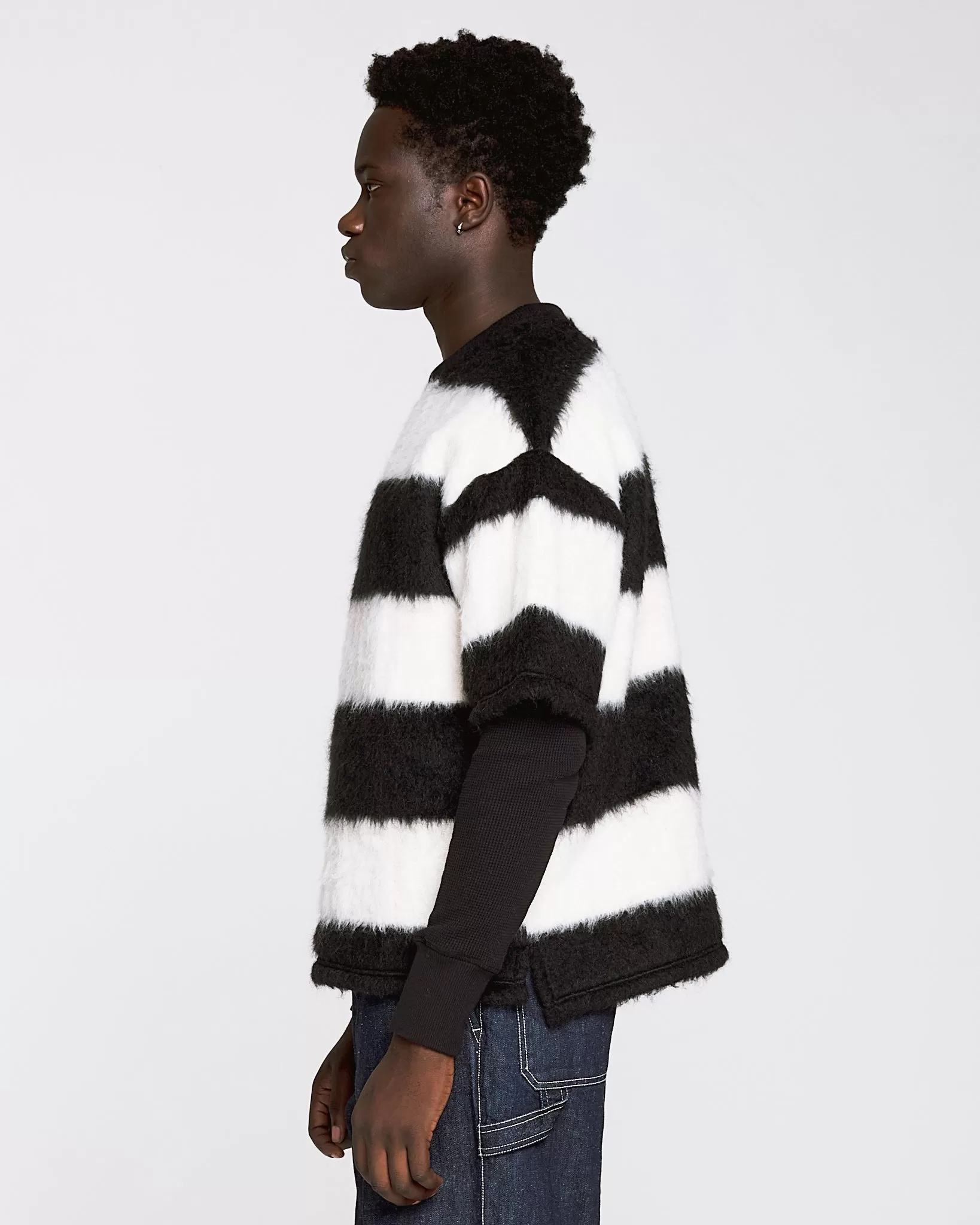 Big T Mohair Stripes Black/White