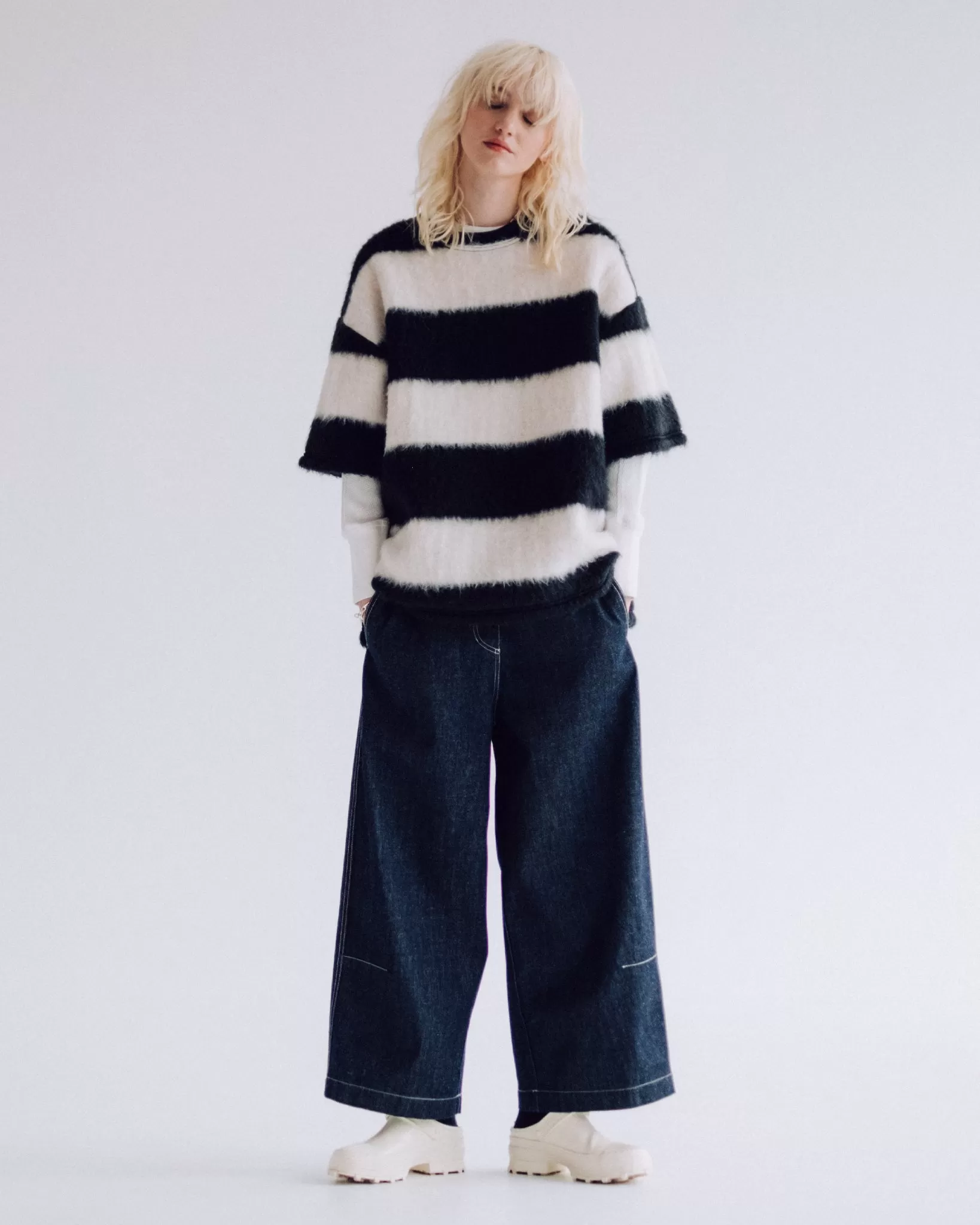 Big T Mohair Stripes Black/White