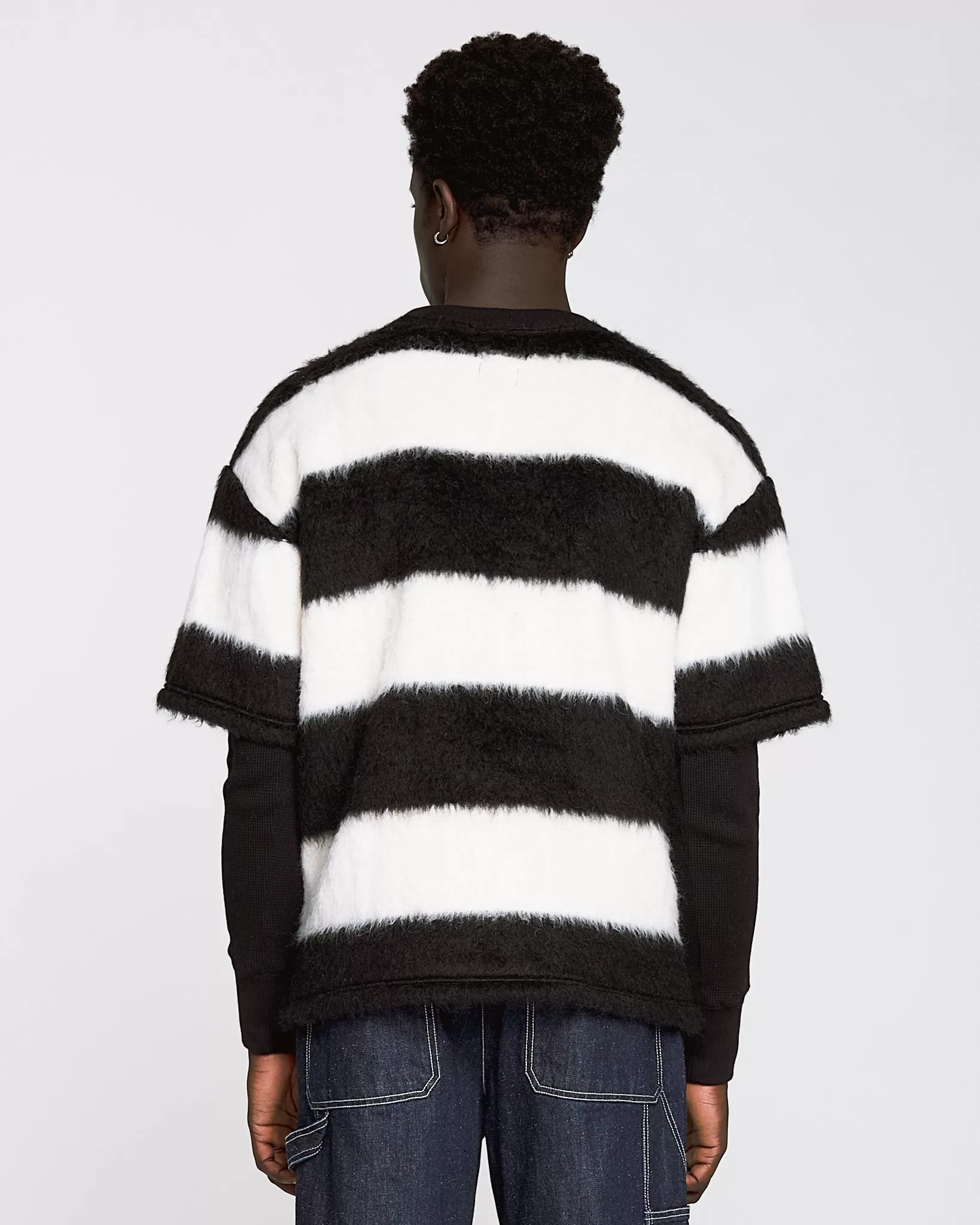 Big T Mohair Stripes Black/White