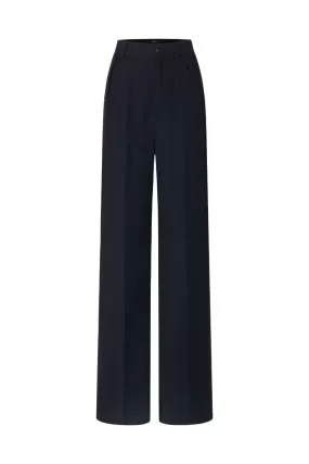 BLACK BARBARA TEXTURE STRAIGHT PANTS