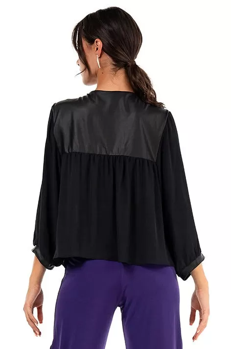 Black Loose Casual Blouse (S,M)