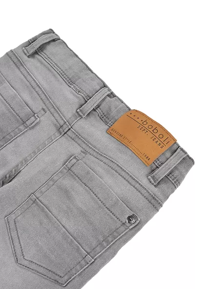 Boboli Elastic denim trousers for boys 590048 grey