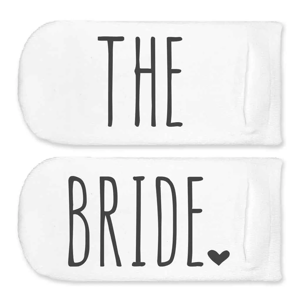 Bridal Party Socks - Wedding Role on the Bottom of the Foot