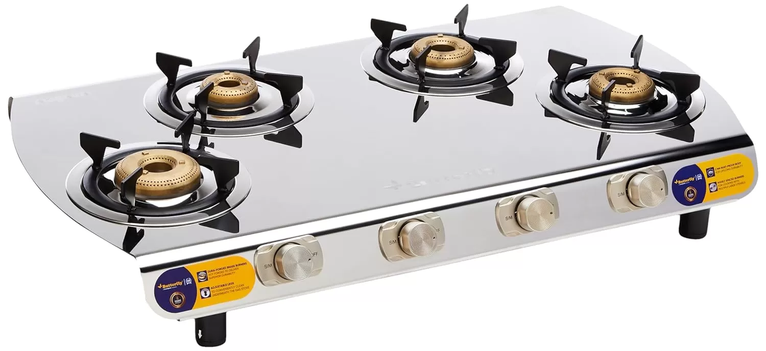 Butterfly Steel Magnum GAS STOVE 4 Burner (2mm thickness sheet)