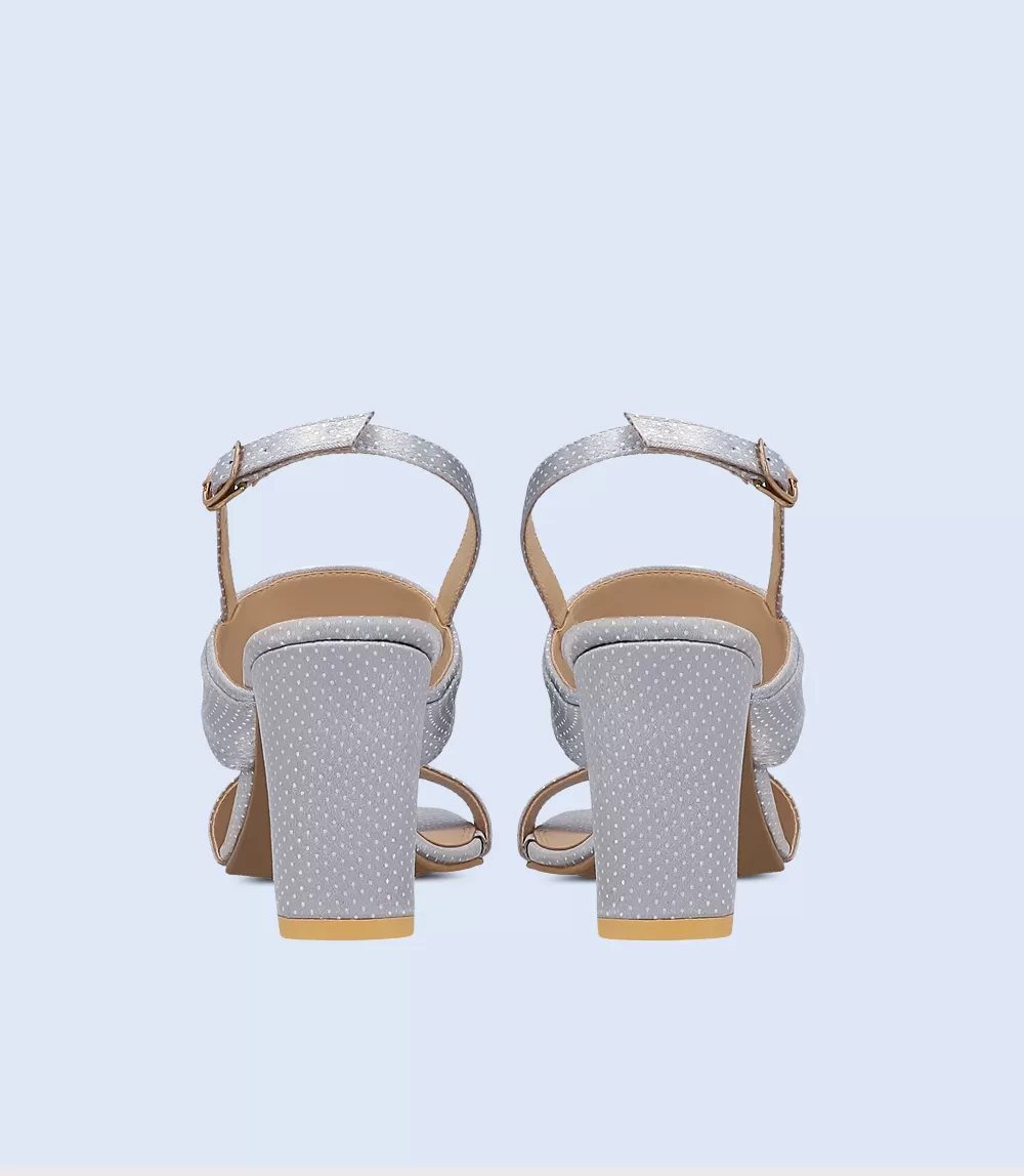 BW7407-GREY-Women Formal Sandal Heels