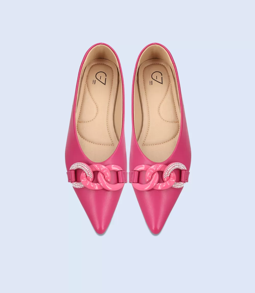 BW8478-Fuschia-Women Casual Pumps