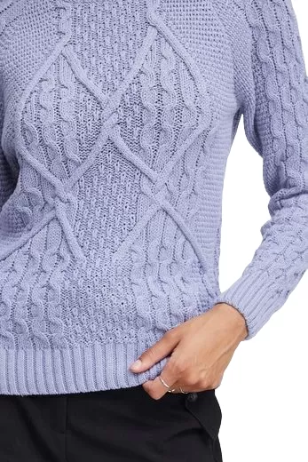 b.young Olgi knitted women's sweater 20812260 153716 wisteria