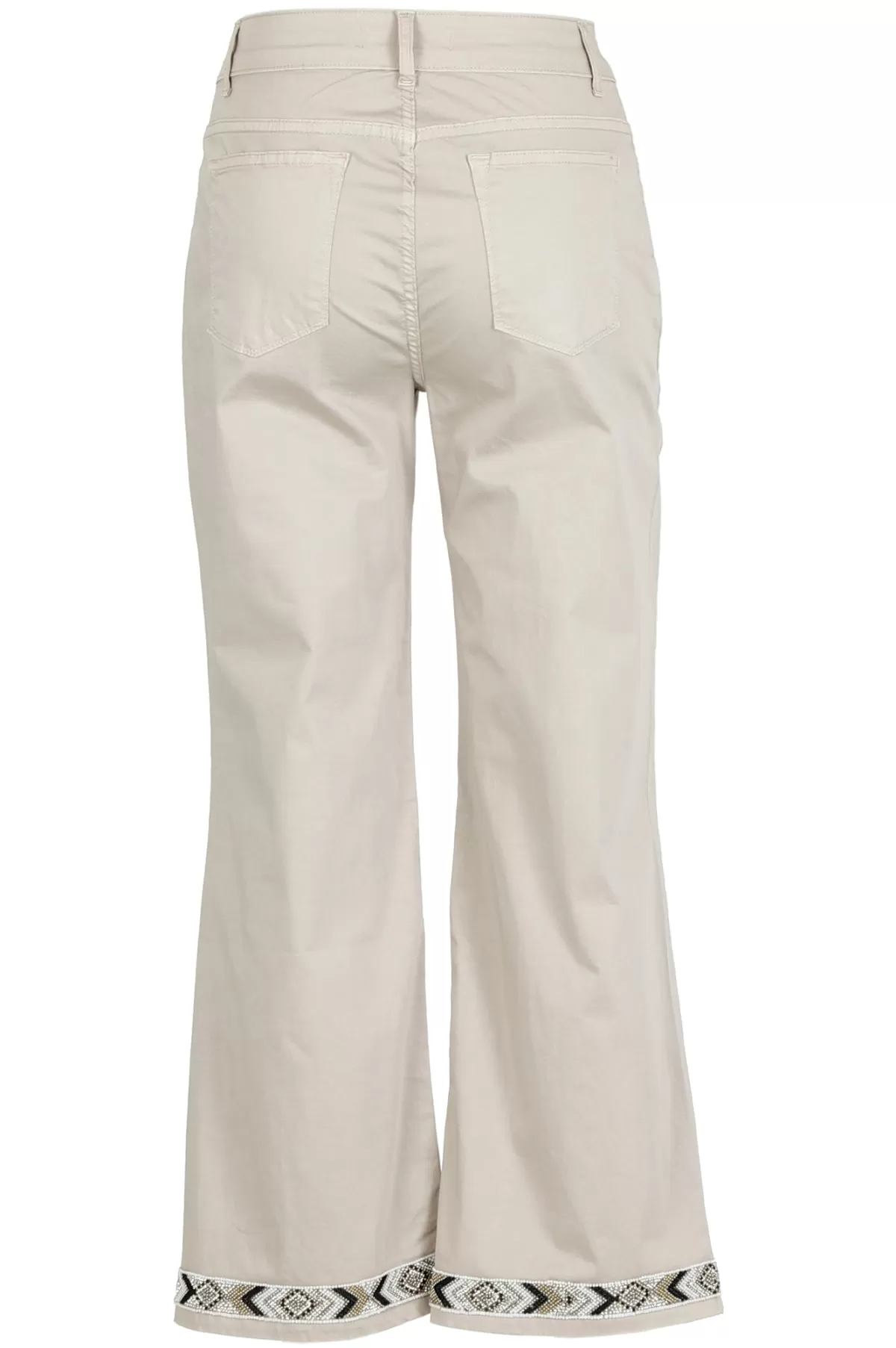 CafèNoir Culotte Trousers with Trim C7JP0036 M039 barley