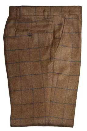 Cavani Kemson Tweed Brown Men's Slim Fit Trousers