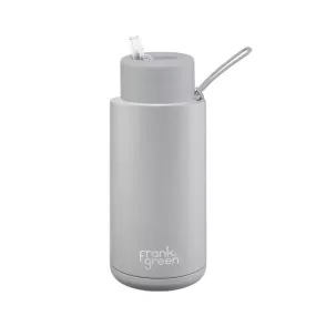 Ceramic Reusable Bottle   Straw Lid (1L) - Harbor Mist