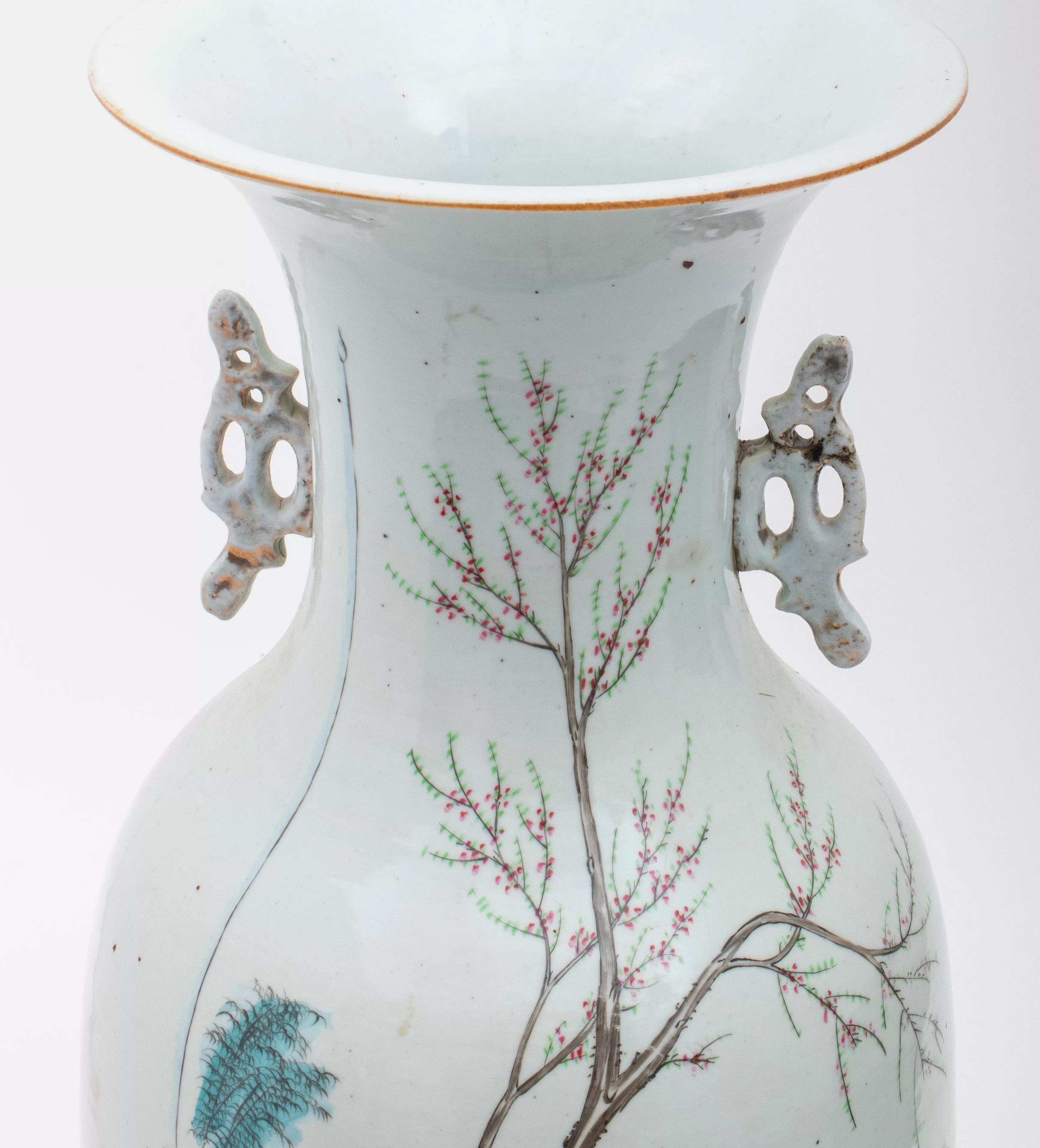 Chinese Famille Rose Porcelain Baluster Vase