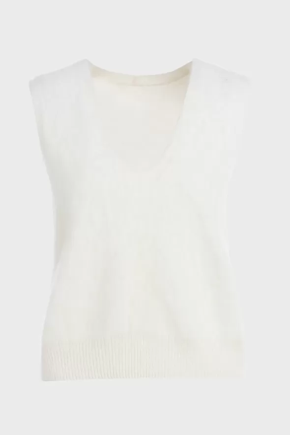 Classy Women's Brushed-Cashmere Vest