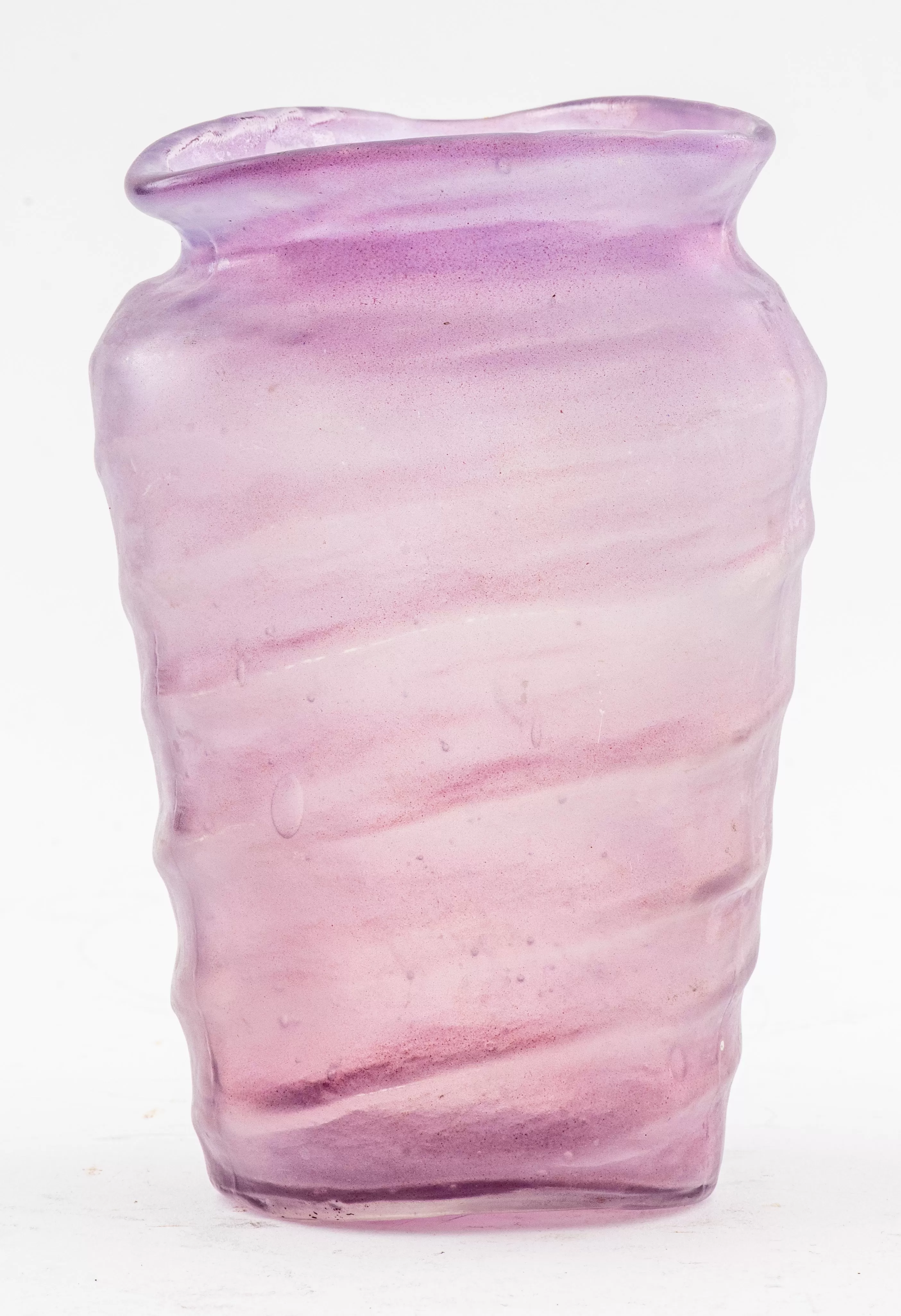 Contemporary Hand-Blown Purple Glass Vase