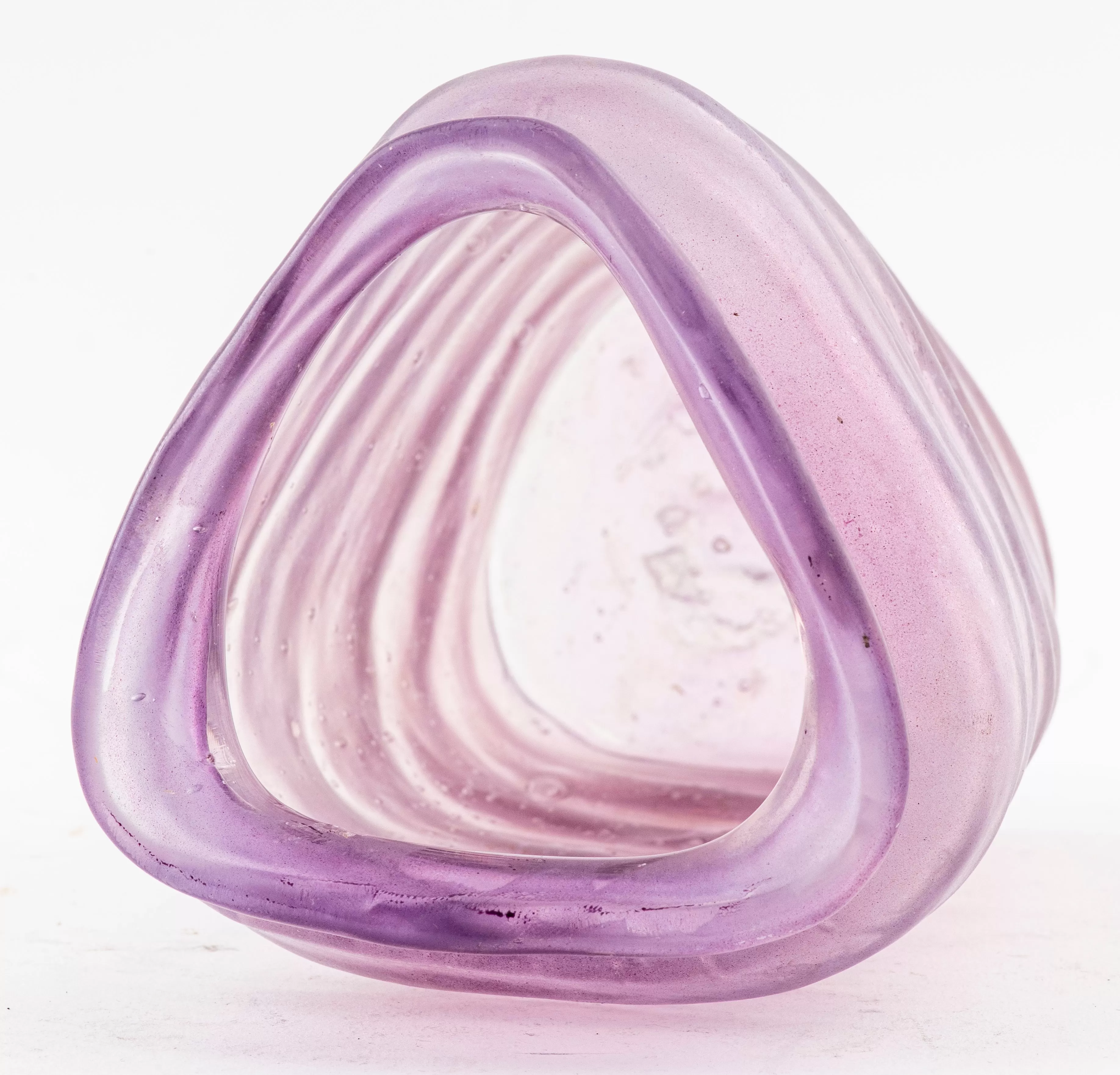 Contemporary Hand-Blown Purple Glass Vase