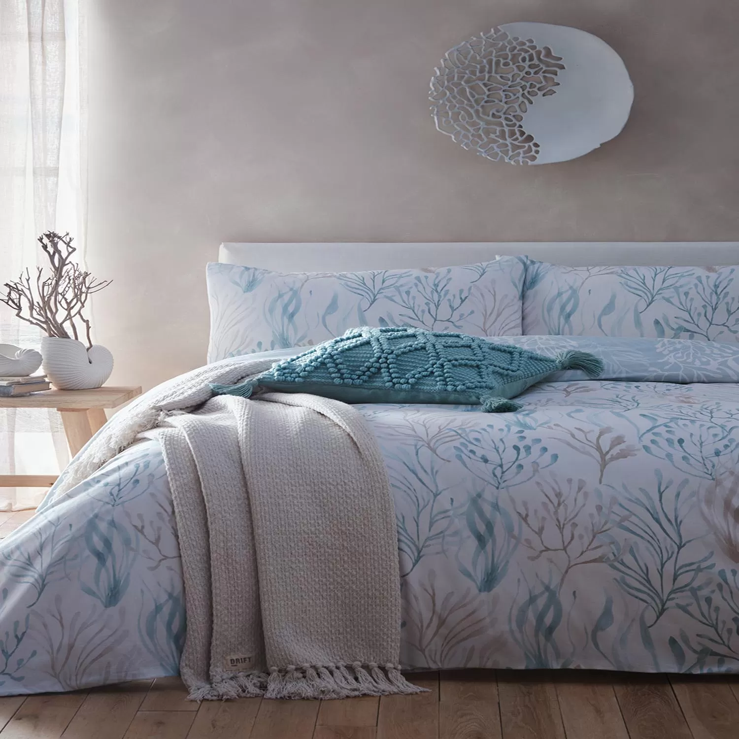 Coral Reef Seafoam Duvet Cover Set