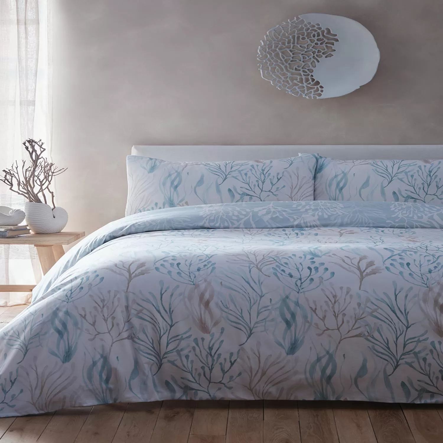 Coral Reef Seafoam Duvet Cover Set