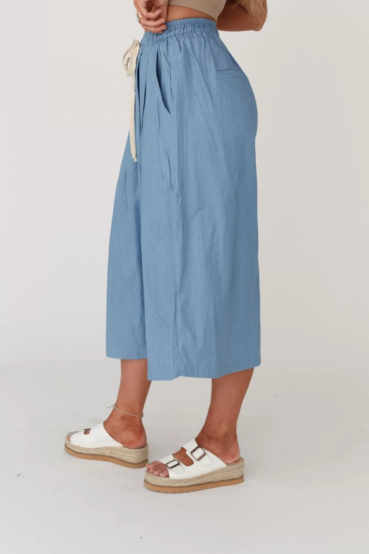 Cures The Blues Culottes - Light Denim