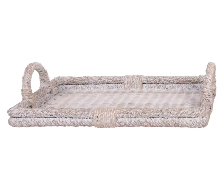 Decorative Rattan Trays with Handles