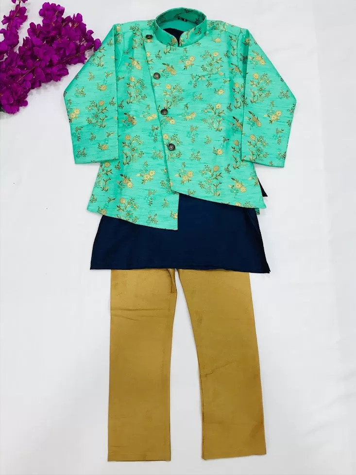 Delightful Kurta and Dhoti Traditional Dress Set for Boys