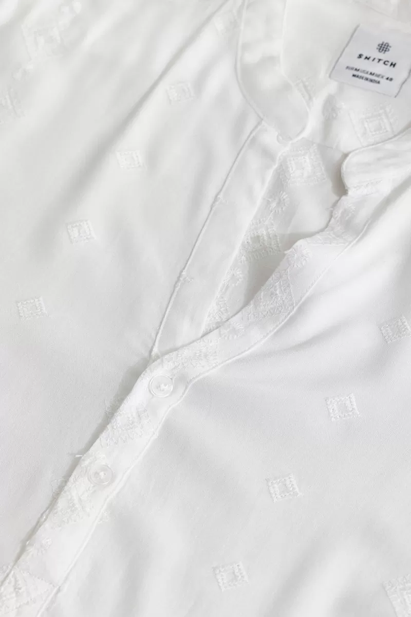 Diamont White Kurta Shirt