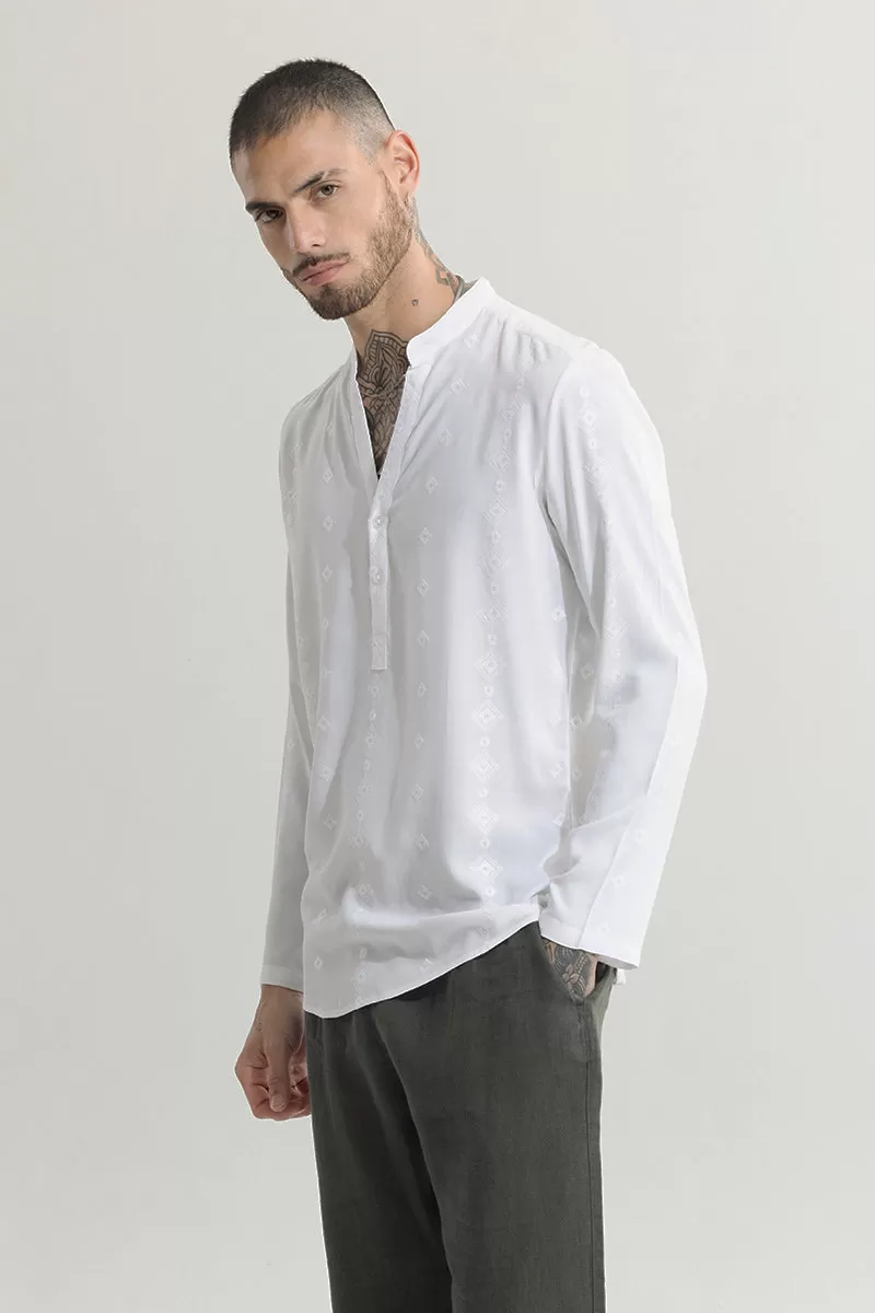 Diamont White Kurta Shirt