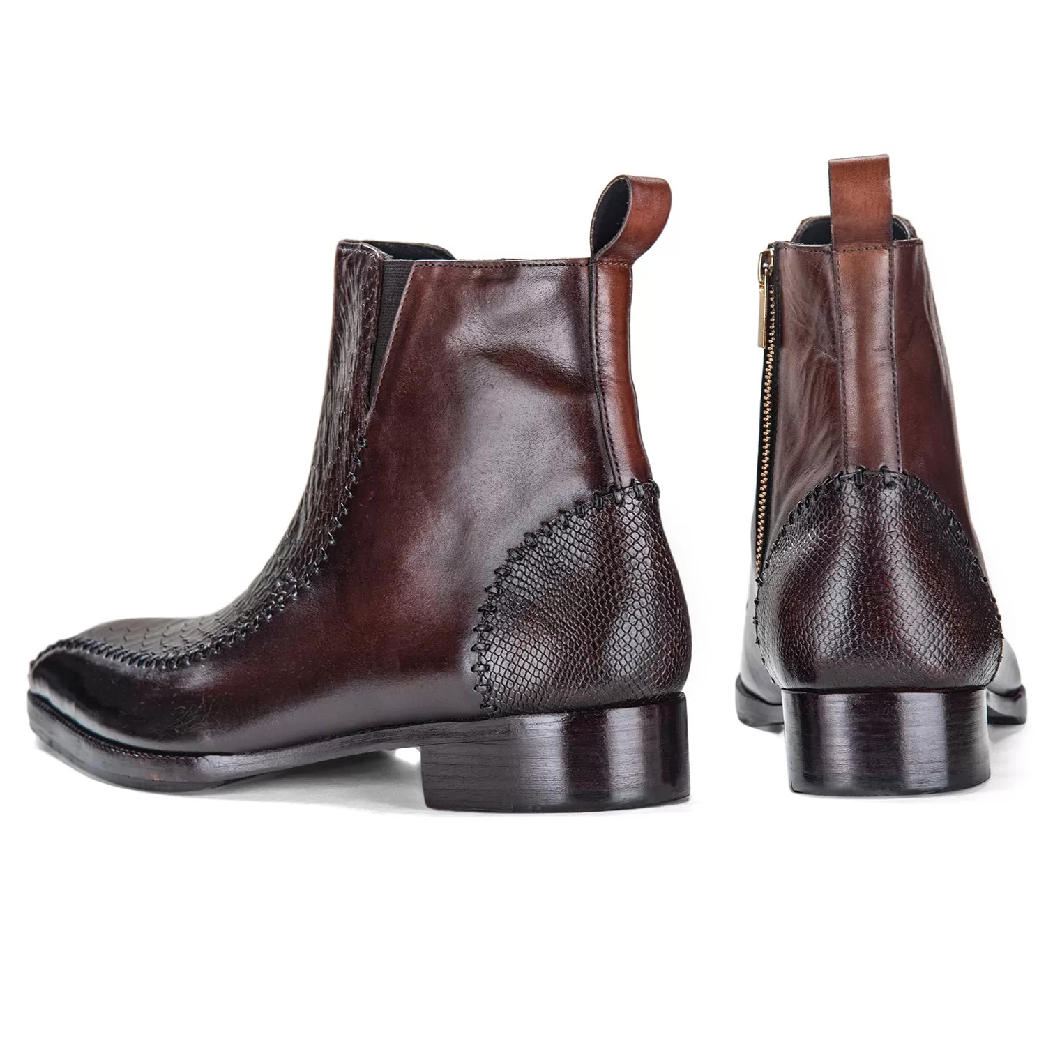 Driver Zipper Boots - Brown