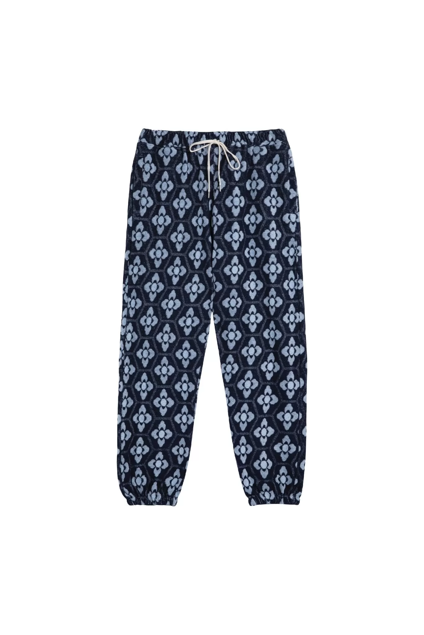 Flower Monogram Sweatpants | Navy Blue