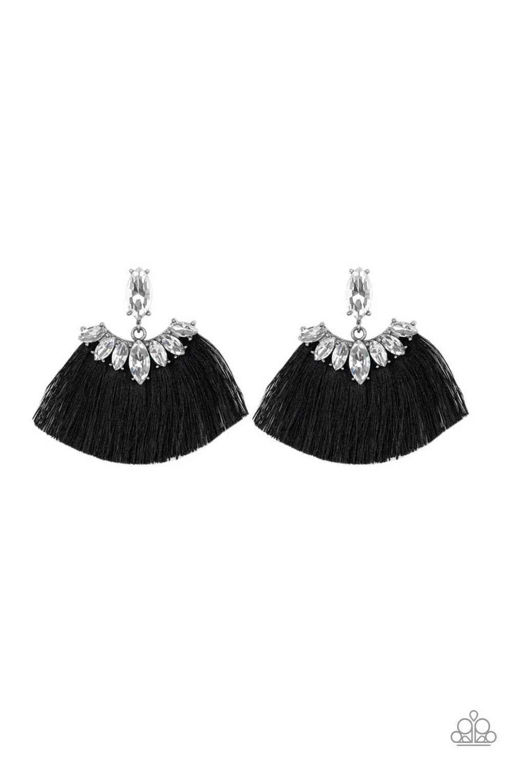 Formal Flair Black Post-Earrings