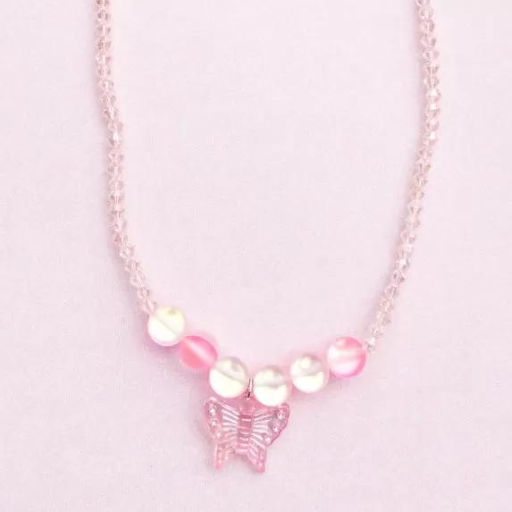 Great Pretenders Boutique Holo Pink Crystal Necklace