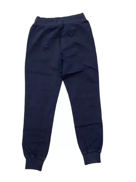 Hangar93 Boy's brushed cotton trousers with pockets and cuff at the bottom Z306J BLU01 blue