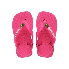 Havaianas flip flops Baby Brasil Logo II 4140577-8418 pink fuchsia-white