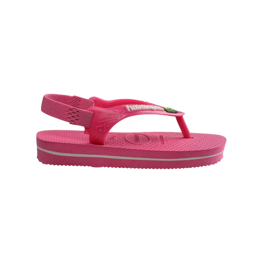 Havaianas flip flops Baby Brasil Logo II 4140577-8418 pink fuchsia-white