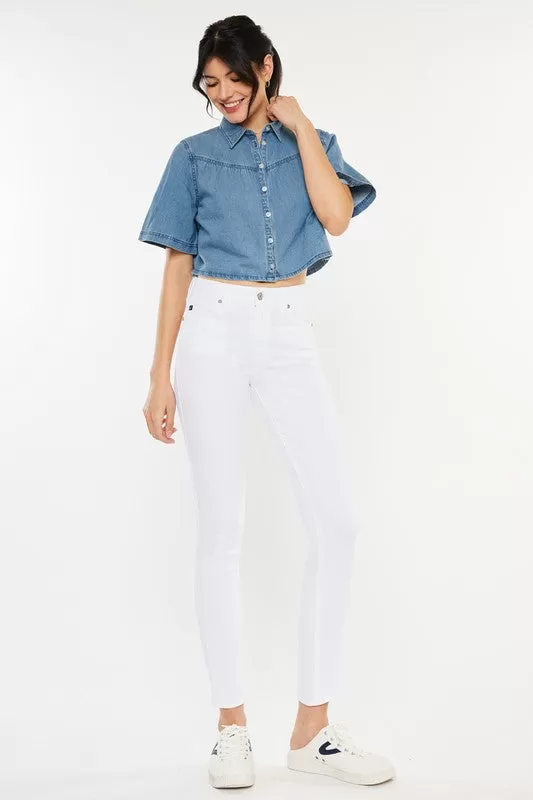 High Rise Ankle Skinny Jeans