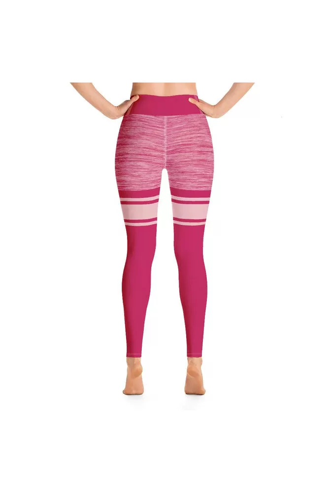 Hot Pink Mid Thigh Yoga Leggings