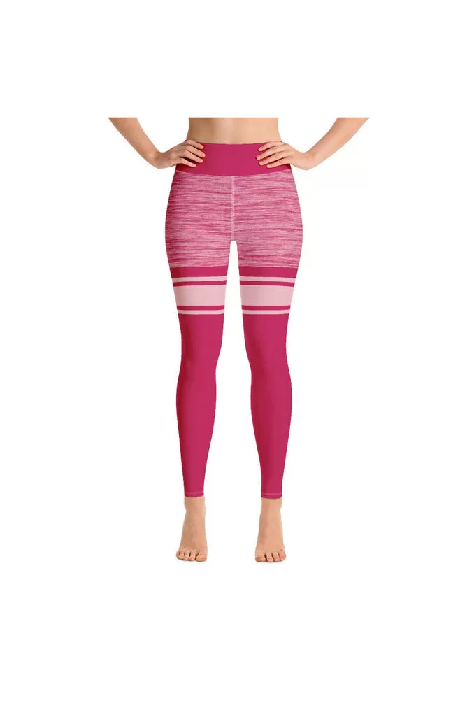 Hot Pink Mid Thigh Yoga Leggings