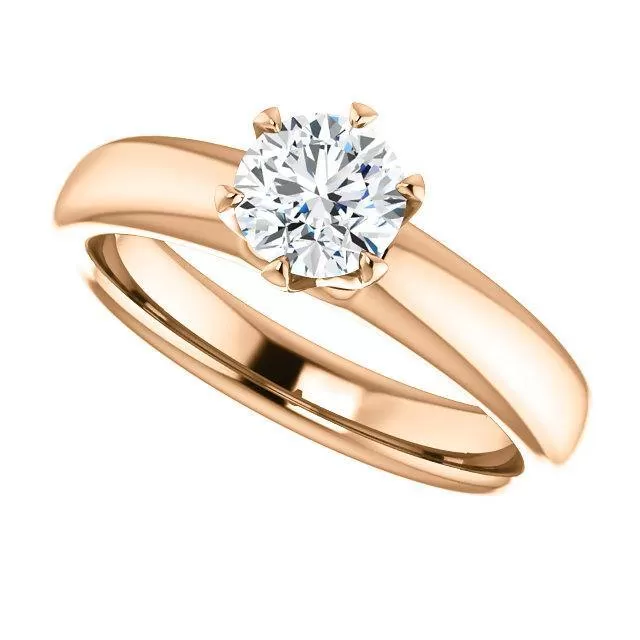 Infinite Six-Prong Solitaire Diamond Engagement Ring